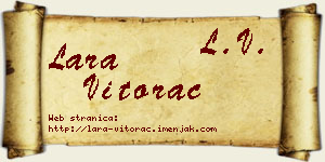 Lara Vitorac vizit kartica
